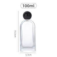 Flacon vide transparent de luxe recyclable à fond épais de haute qualité avec logo personnalisé 30ml 100ml pour parfum et sérum de soin de la peau