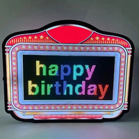 Pantalla LED acrílica portátil iluminada y programable para eventos transfronterizos, con desplazamiento, pantalla grande, logotipo personalizable e imprimible