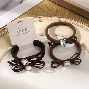 2 mảnh của Hàn Quốc phong cách pha lê tóc quan hệ thời trang scrunchies liền mạch khăn vòng liền mạch ban nhạc cao su Headband - Product Image 4