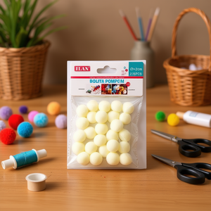 Pallina di Paillettes Ilan 2.0 Cm Colore Crema, Materiale per Progetti Fai-da-Te - Product Image 2