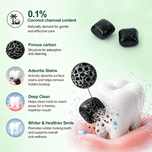 <span class=keywords><strong>Chewing</strong></span>-<span class=keywords><strong>gum</strong></span> au charbon actif de noix de coco de qualité supérieure, sans <span class=keywords><strong>sucre</strong></span>, avec xylitol, pour un blanchiment naturel des dents et une haleine fraîche - Product Image 6