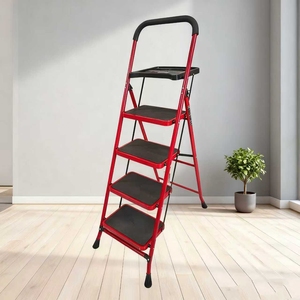 Escalera Plegable Portátil de Diseño Moderno a <span class=keywords><strong>Precio</strong></span> de Fábrica, con Patas de Goma Antideslizantes, Escalones Anchos, para Hogar, Hospital, Loft, Apartamento, con Certificación CE - Product Image 1