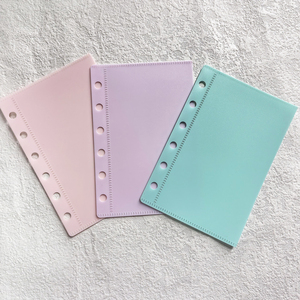 Pochette de classement personnalisable et flexible à 6 trous pour enveloppes de trésorerie, en PP dépoli, format A6 A7, sans fermeture éclair - Product Image 4