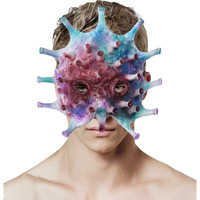 Masque en mousse PU de style nouveau, directement de l'usine, accessoire de cosplay créatif pour Halloween, masque de virus chinois, accessoire de costume de bal