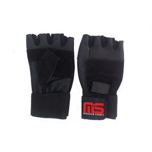 Mudassar Sports Unisex Half Finger <b>Weight</b> <b>Lifting</b> Gloves Quick Drying Extra Grip Full Palm Protection Leather Non-Slip - Product Image 1