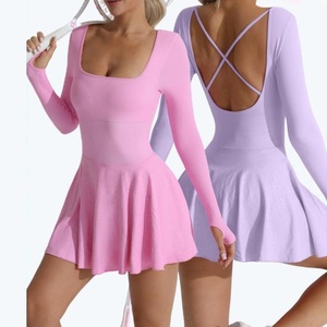 <span class=keywords><strong>Robe</strong></span> <span class=keywords><strong>de</strong></span> sport élégante et respirante pour <span class=keywords><strong>femme</strong></span>, idéale pour le <span class=keywords><strong>golf</strong></span>, le tennis, le fitness et le yoga, avec dos élégant et anti-transparence, en Spandex et Nylon - Product Image 1