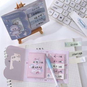 HengXin Kawaii <b>Sticky</b> <b>Note</b> Set Cute Stationery Multifunctional Memo Pad Index Stickers School Supplies - Product Image 3