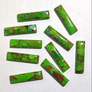 แหวนคุณภาพพรีเมียม AMARA ทำจากหยกเทอร์ควอยซ์สีเขียวธรรมชาติทรงสี่เหลี่ยมผืนผ้าแท้สำหรับทำเครื่องประดับสั่งทำพิเศษ - Product Image 2