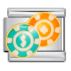 Al por mayor: Dijes <span class=keywords><strong>de</strong></span> acero inoxidable esmaltados con diseños <span class=keywords><strong>de</strong></span> fichas <span class=keywords><strong>de</strong></span> póker, máquinas <span class=keywords><strong>tragamonedas</strong></span> y Tetris, estilo italiano, para pulseras y creación <span class=keywords><strong>de</strong></span> joyas - Product Image 4