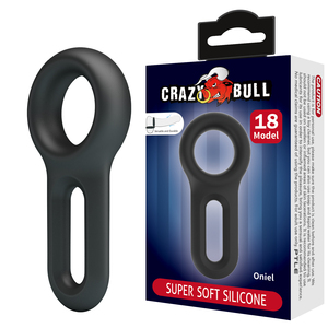 Anillo para Pene <span class=keywords><strong>de</strong></span> Silicona Suave CRAZY BULL, Color Negro, Anillos para Retrasar la Eyaculación, Juguetes Sexuales Pequeños para Hombres, Productos Masculinos - Product Image 1