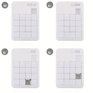 Porte-clés puzzle coulissant vierge à 16 grilles, jouet de casse-tête Hua Rong Dao imprimable UV pour cadeaux promotionnels avec logo personnalisé - Product Image 3