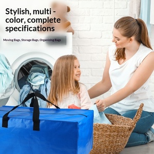 Sac de déménagement et de rangement portable réutilisable en non-tissé, avec fermeture éclair et poignées, grand format, écologique, vente en gros usine - Product Image 4