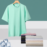 T-shirt à col rond pour homme, respirant, à manches courtes, en coton extensible (73,31 %) et fibres élastiques composites (26,69 %)