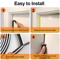 Joint d'étanchéité moderne pour portes et fenêtres en mousse PU souple avec fente pour carte, étanche, anti-poussière et insonorisant pour portes et fenêtres en bois