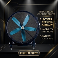 Ventilateur industriel mobile sans pied, moteur PMSM, économie d'énergie, 220V AC, ventilateur portable pour usine et entrepôt