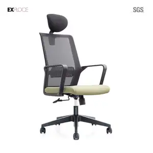Moda tasarımı esnek arka ergonomik oyun iş istasyonu döner bilgisayar hasır ofis koltuğu ayak istirahat ile