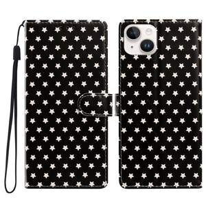 Funda de Cuero Tipo Cartera con Diseño de Estrella para <span class=keywords><strong>iPhone</strong></span> 13 Mini, 12, 11 Pro Max, X, XS Max, XR, 8, 7, 6 Plus, con Ranuras para Tarjetas y Soporte - Product Image 4