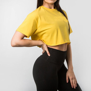 Oem Custom Tee Cropped Ladies Screen Print Plain Summer Cotton Tight Slim Fit T Shirt <strong>Top</strong> Hip Hop Women <strong>White</strong> Tshirt <strong>Crop</strong> <strong>Top</strong> - Product Image 6
