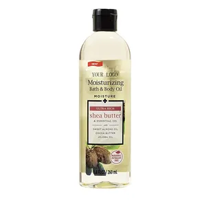 Лидер продаж, OEM ODM натуральное органическое масло ши, миндальное масло, увлажняющее расслабляющее банное масло для женской сухой кожи