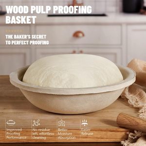 Juego de 2 Cestas de Fermentación para Pan de Pulpa de Madera JOHO, 9 Pulgadas, 2.2 LB, Antiadherentes, Aptas para Lavavajillas, Ecológicas - Product Image 2