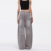 YUANBOFEI Jeans personnalisés de haute qualité, style vintage, streetwear, motif de chiot, graffiti coloré, super confortables pour unisexe