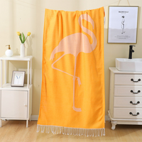 Couverture de plage d'été en coton tissé à motif floral de style turc moderne avec logo personnalisé Accessoire de voyage à séchage rapide Techniques tricotées