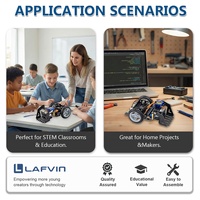 Kit de Mecánico de Autos Inteligente LAFVIN MicroBit con Tutoriales Detallados (Sin Placa Micro Bit), Proyecto de Robótica STEM para Microbit
