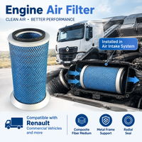 Hochleistungs-Luftfilterelement AF1799 C19377 LX141 S-7974-A 5000243970 68033797 PA3446 Renault Diesel-LKW-Motor-Ersatzteile