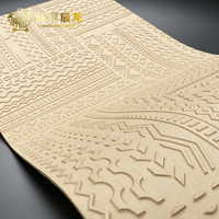 MIGLIORE Mcm Revêtement mural en pierre souple Travertin, Carreaux muraux intérieurs souples et flexibles Mcm, Motif géométrique tribal