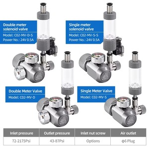 Válvula de retención de solenoide magnética, Kit regulador de <span class=keywords><strong>CO2</strong></span> para acuario <span class=keywords><strong>DIY</strong></span> con generador de reactor, accesorios de pecera de plástico y Metal - Product Image 3