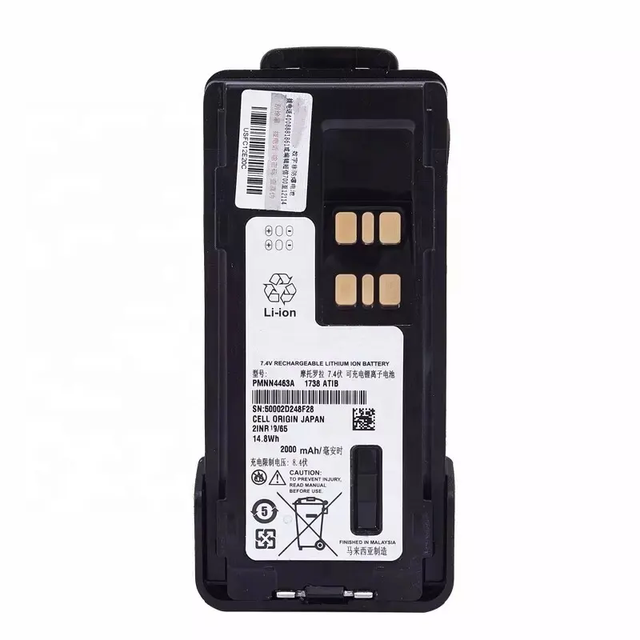 Motorola PMNN4463A Original Rechargeable Li-Ion 7.4V 2000mAh Battery Waterproof for Walkie Talkie DP2400e DP2600e Two-Way Radio