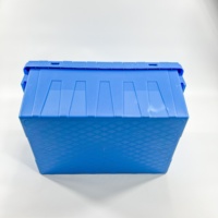Grandes boîtes de rangement emboîtables et empilables Conteneur de déménagement en plastique avec couvercle à charnière Matériaux recyclés écologiques
