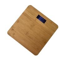 Pèse-personne de salle de bain numérique avec écran LCD Support OBM & OEM personnalisé en bois et verre