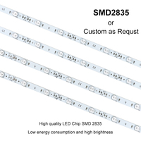 Bande LED rigide diffuse à rétroéclairage super lumineux SLT, 24V, pour rideaux enroulables, pour boîtes à lumière en tissu de très grande taille