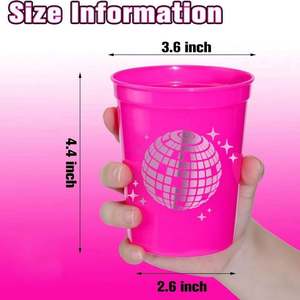 Vasos Reutilizables de 16 oz para Fiestas Disco, Divertidos y Elegantes, Vasos de Plástico Promocionales con Serigrafía para Eventos - Product Image 2