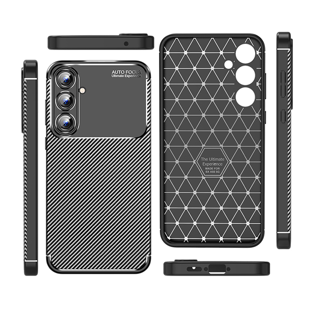 Carbon Fiber Soft Case for Samsung Galaxy S22 Plus S21 Ultra A53 A33 A13 4G A73 5G A03 Core A23 M23 M53 M33 M54 Armor Back Cover