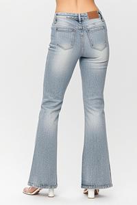 Pantaloni Jeans da <span class=keywords><strong>donna</strong></span> alla moda personalizzati traspiranti con fondo a campana lavata minerale Casual Jeans <span class=keywords><strong>grigi</strong></span> pantaloni <span class=keywords><strong>Cargo</strong></span> da <span class=keywords><strong>donna</strong></span> - Product Image 3