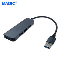 Hub USB en alliage d'aluminium original USB3.0 vers USB3.0 USB2.0 Type-C Station d'accueil pour ordinateur portable Adaptateur USB en stock