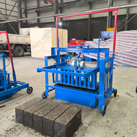 Machine Manuelle QT4-45 Haute Efficacité pour Briques en Ciment Autobloquantes, Meilleur Prix, Pondeuse Mobile de Blocs de Béton