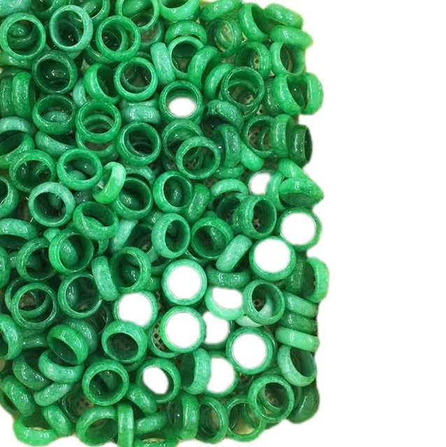Wholesale Natural Woman and Man Gift Green Gemstone Ring Jade Jewelry Jadeite Precious Jade
