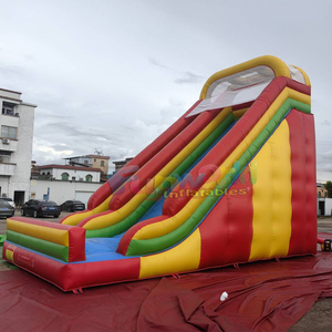 Château gonflable commercial de qualité supérieure pour fêtes en plein air, toboggan gonflable, grand toboggan sec gonflable pour enfants - Product Image 2