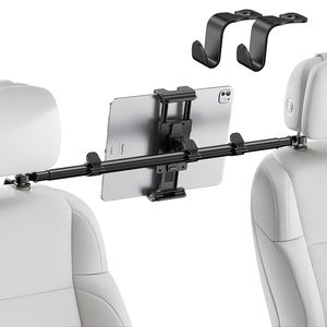 حامل أجهزة لوحية للسيارة يثبت على مسند الرأس للمقعد الخلفي للأطفال، حامل أجهزة لوحية قابل للتعديل للمقعد الخلفي، حامل هاتف للرحلات البرية - Product Image 1