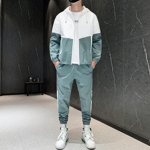 ANSZKTN مخصص للرجال الربيع الخريف <span class=keywords><strong>2</strong></span> قطعة مجموعة بدلة رياضية سترة مقنعين بنطال رياضي هوديي ملابس رياضية بدلة ركض ذكور بذلات رياضية - Product Image 4