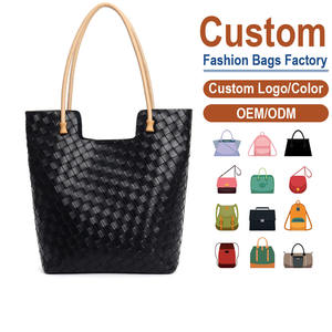 Bolso Tote de Cuero de Grano Completo con Tejido, Superficie de Cuero Suave y Flexible | Interior Espacioso para una Organización sin Esfuerzo, Fabricante de Bolsas Personalizadas - Product Image 1