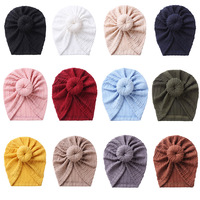 Bonnet bébé en forme de donut, élastique, extensible, pour nouveau-né, fille et garçon, turban bébé indien, bonnet, accessoires pour cheveux