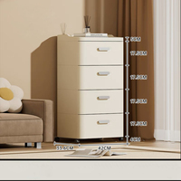 8008-4 prix de gros 4 couches armoire à tiroirs de rangement en plastique pour vêtements divers