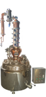Alambic en cuivre de 200 L pour distillation d'alcool à usage domestique, équipement de distillation multicolonne, chauffage électrique, moteur contrôlé par PLC