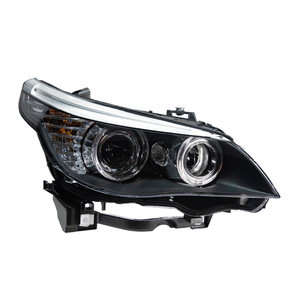 Para BMW Serie <span class=keywords><strong>5</strong></span> <span class=keywords><strong>E60</strong></span> (03-10) Conjunto de Faros Delanteros LED de Doble Haz con Lente Ojo de Ángel Modificados y Señales de Giro 12V - Product Image 5