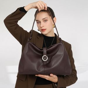 Bolso de Mano de Cuero Vacuno Genuino 2026, Bolso Tote Suave para Mujer, Bolso Urbano de Moda, Bolso de Hombro Clásico Vintage - Product Image 2