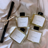 Diffuseur de parfum en verre rond AIKUN sans alcool, à base d'huiles naturelles, avec bâtonnets, pour chambre, salle de bain, bureau, vente en gros